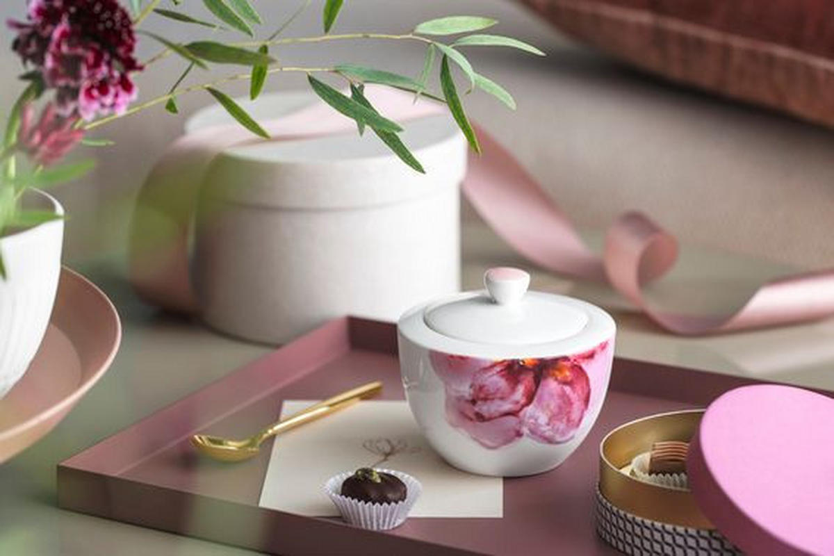 POSUDA ZA ŠEĆER  keramika   ROSE GARDEN  - bijela/ružičasta, Basics, keramika (300ml) - Villeroy & Boch