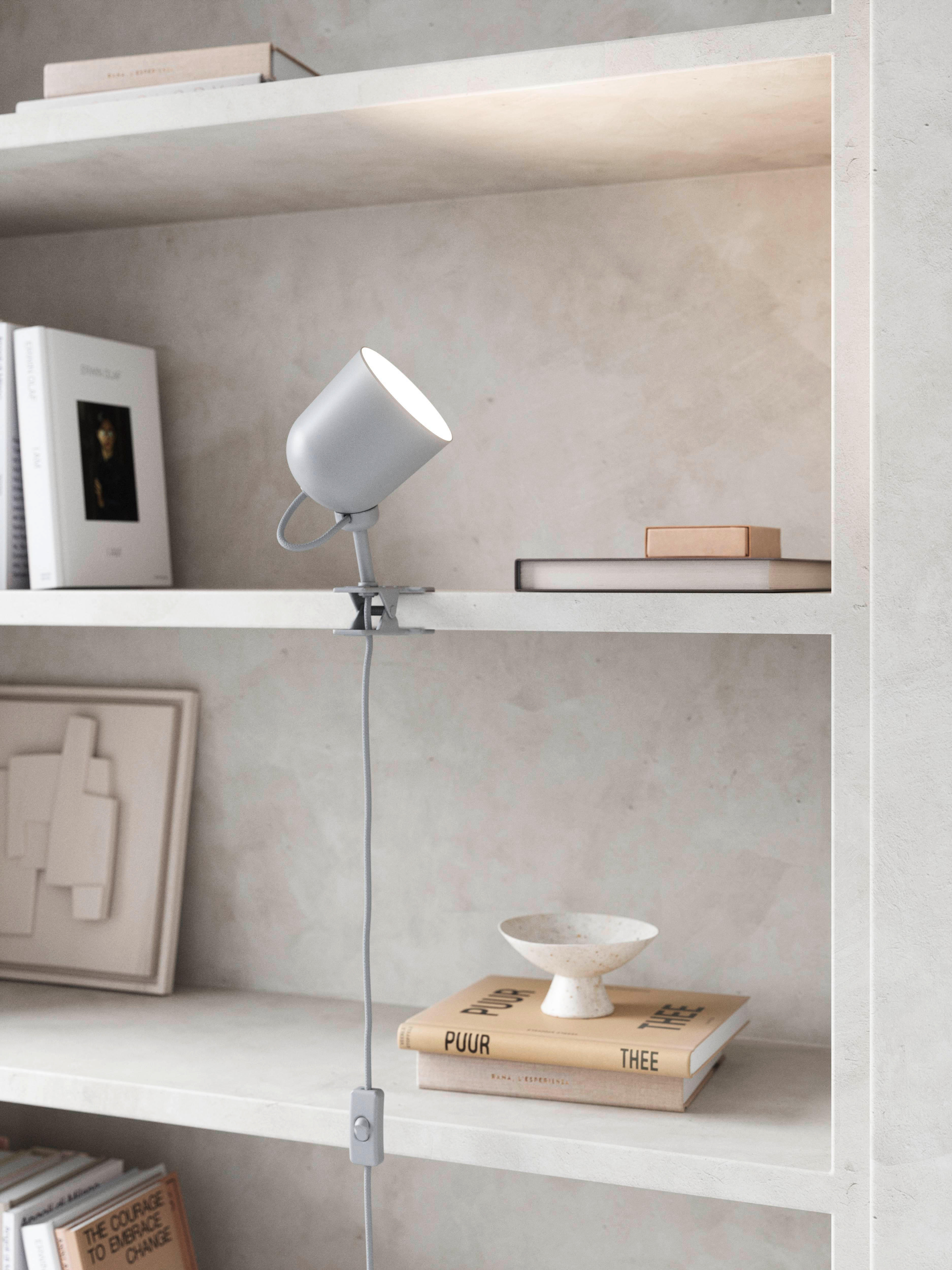 KLEMMLEUCHTE ANGLE 10/12,4 cm   - Weiß/Grau, Design, Metall (10/12,4cm) - Nordlux