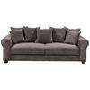 SCHLAFSOFA Cord Braun  - Schwarz/Braun, KONVENTIONELL, Kunststoff/Textil (250/95/125cm) - Hom`in