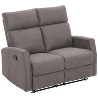 2-SITZER-SOFA Mikrofaser Grau  - Schwarz/Grau, KONVENTIONELL, Kunststoff/Textil (127/105/93cm) - Xora
