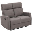 2-SITZER-SOFA inkl. Funktion Mikrofaser Grau  - Schwarz/Grau, KONVENTIONELL, Kunststoff/Textil (127/105/93cm) - Xora