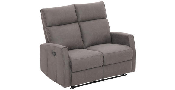2-SITZER-SOFA inkl. Funktion Mikrofaser Grau  - Schwarz/Grau, KONVENTIONELL, Kunststoff/Textil (127/105/93cm) - Xora