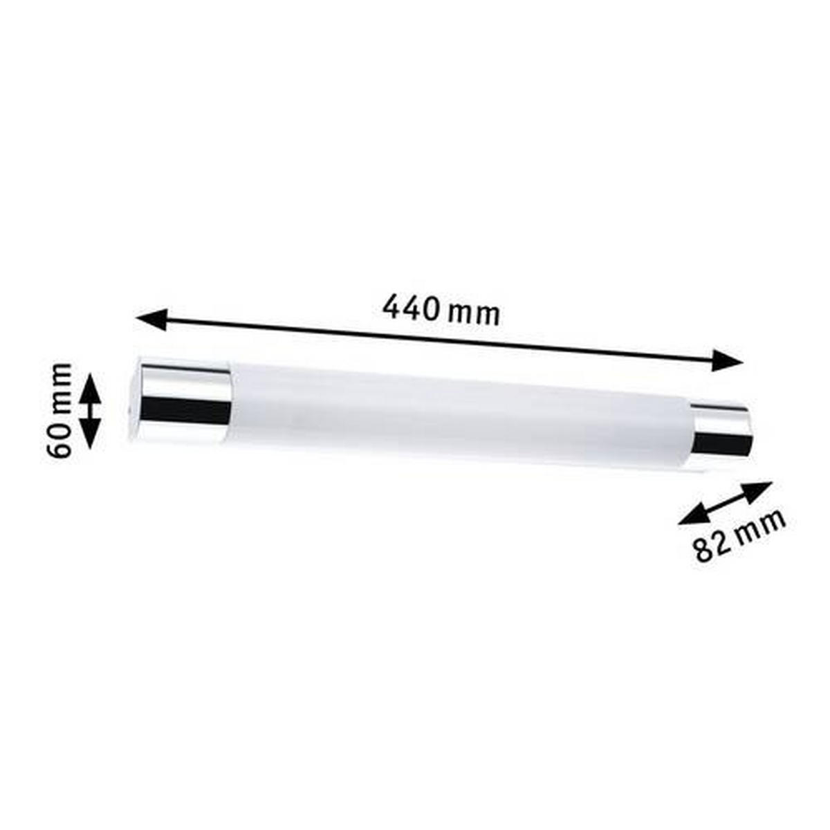 SPIEGELLEUCHTE   - Chromfarben/Weiß, Basics, Kunststoff/Metall (6cm) - Paulmann