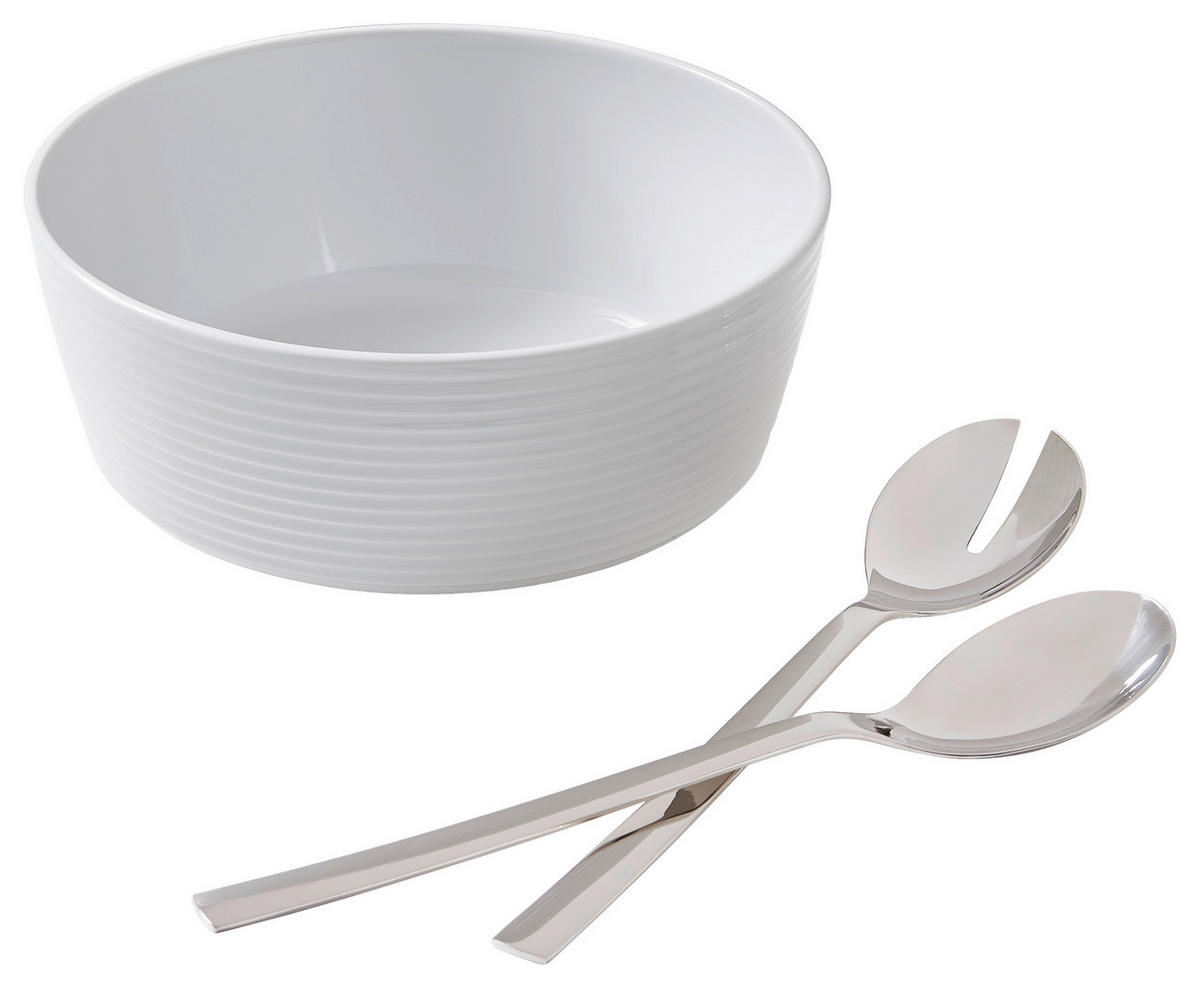 SET ZA SALATU   26/25,5/14 cm        Nuova  - bijela/srebrne boje, Design, metal/keramika (26/25,5/14cm) - WMF