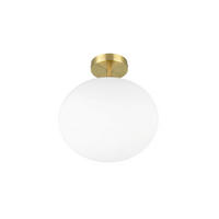 DECKENLEUCHTE  30/33 cm    - Weiss/Messingfarben, Konventionell, Glas/Metall (30/33cm) - Trio Leuchten