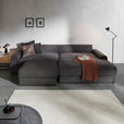 ECKSOFA Dunkelgrau Cord  - Dunkelgrau/Schwarz, MODERN, Kunststoff/Textil (300/180cm) - Carryhome