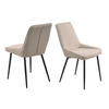 STUHL-SET 2 Stück  in  - Beige/Schwarz, Design, Textil/Metall (52/86/56cm) - Livetastic