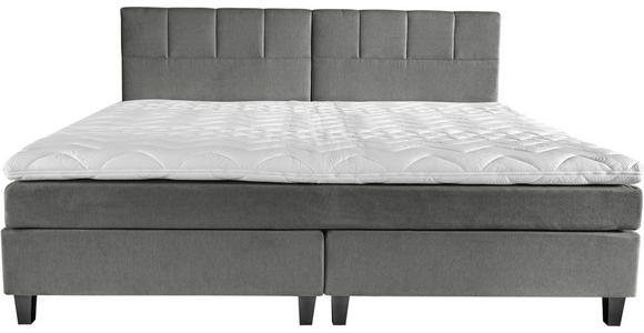 BOXSPRINGBETT 200/200 cm  in Grau  - Dunkelgrau/Grau, Trend, Holz/Textil (200/200cm) - Esposa