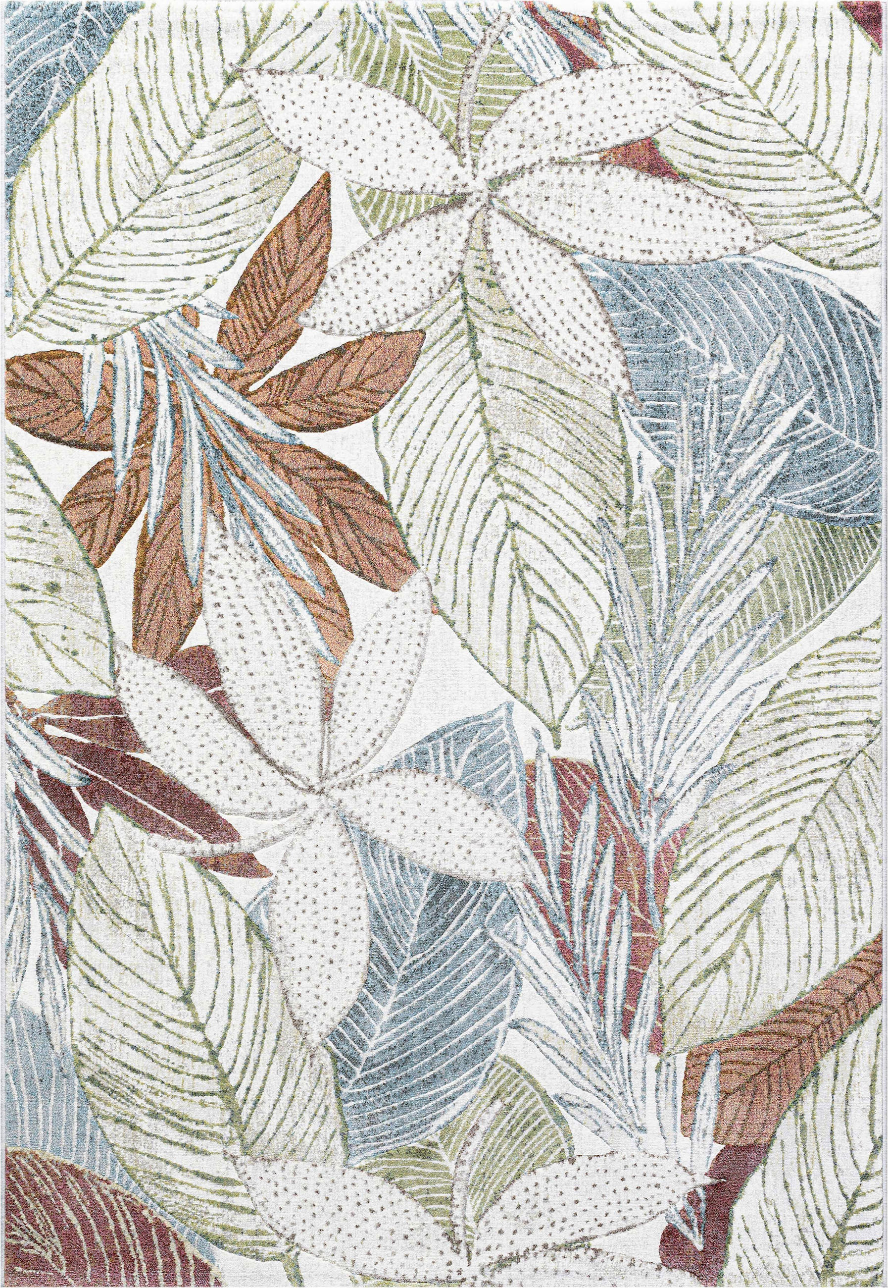 WEBTEPPICH 80/150 cm Catania Creme, Hellgrün, Hellbraun  - Hellbraun/Creme, Trend, Textil (80/150cm)