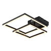 LED-DECKENLEUCHTE    48,8/35,3/6,4 cm  - Opal/Schwarz, Design, Kunststoff (48,8/35,3/6,4cm) - Globo