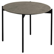 Couchtisch in Hellgrau, Schwarz - Hellgrau/Schwarz, Design, Keramik/Metall (55/42cm) - Venjakob