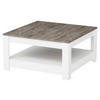 KONFERENČNÝ STOLÍK, biela, tmavý dub, kompozitné drevo, 89/89/45 cm - biela/tmavý dub, Design, kompozitné drevo (89/89/45cm) - Livetastic