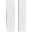GARDEROBENPANEEL 2 Stück  in 11/163/1,8 cm  - Weiß, KONVENTIONELL, Holzwerkstoff (11/163/1,8cm) - Novel