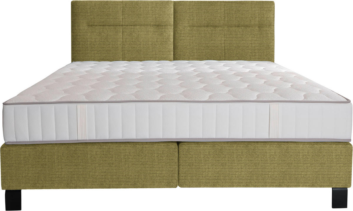 BOXSPRINGBETT 160/220 cm  in Grün  - Schwarz/Grün, Konventionell, Textil/Metall (160/220cm) - Esposa