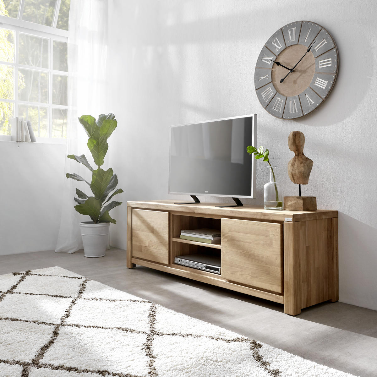 LOWBOARD  in 150/50/40 cm  - Natur, Holz (150/50/40cm) - Linea Natura
