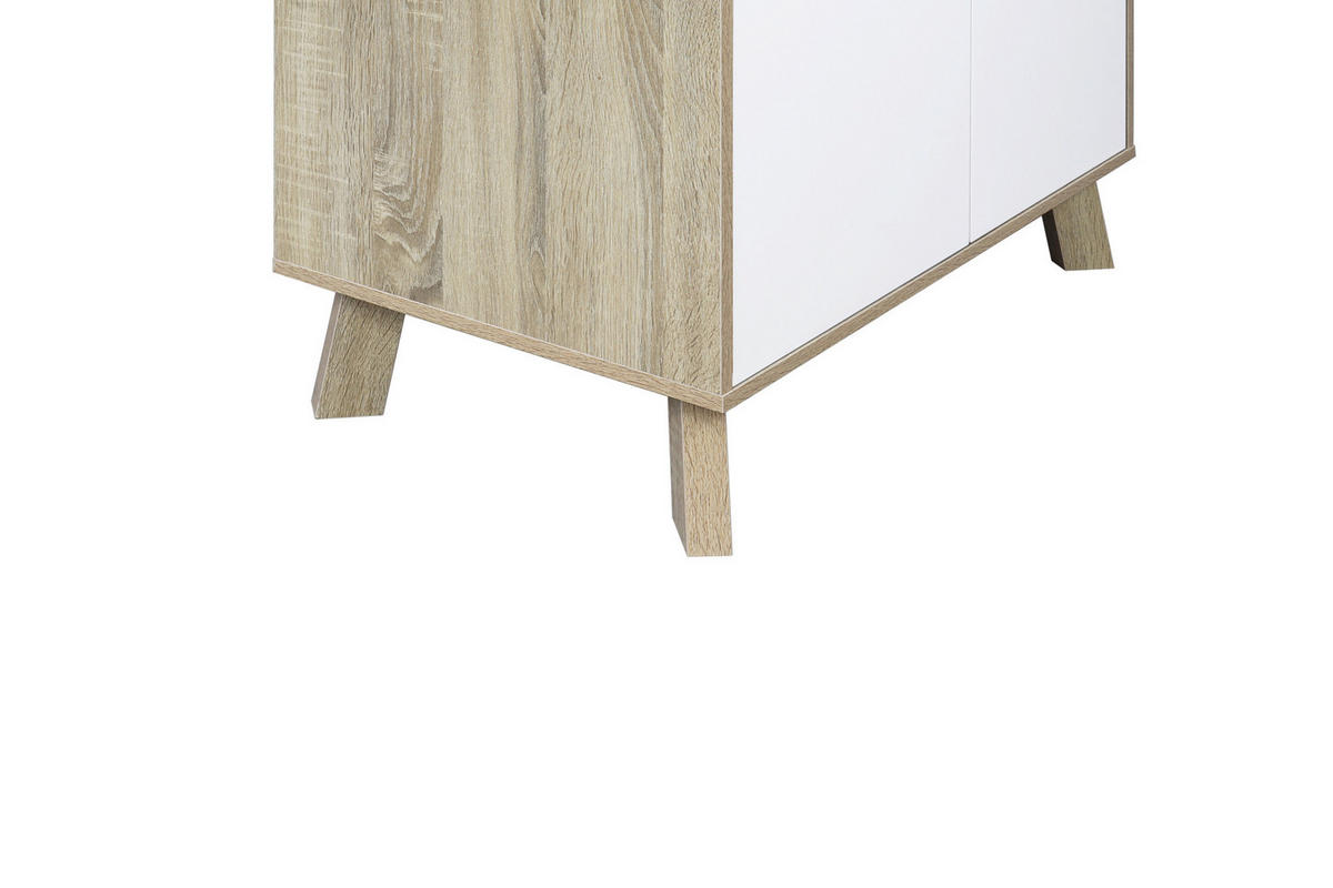 KOMMODE  in 80/102/40 cm  - Weiß/Naturfarben, Design, Holzwerkstoff (80/102/40cm) - Livetastic