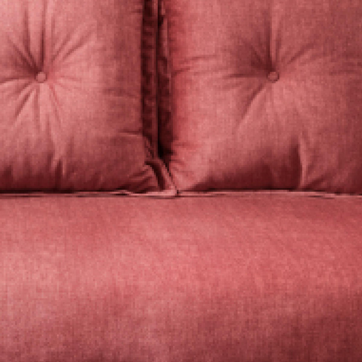 2,5-SITZER in Velours Koralle  - Koralle/Schwarz, Modern, Holz/Textil (196/94/103cm) - Livetastic