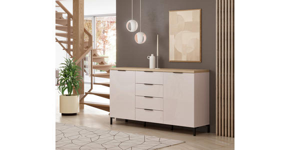 SIDEBOARD  in 180/89/43 cm  - Kaschmir/Eichefarben, Design, Holzwerkstoff/Kunststoff (180/89/43cm) - Xora