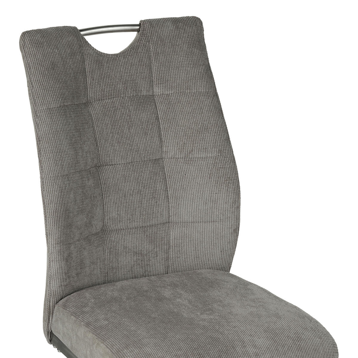 NIHAJNI STOL, kovina, tekstil bež  - barve kroma/bež, Design, kovina/tekstil (44/96/59cm) - Xora