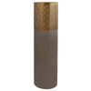 BODENVASE 90 cm  - Taupe/Goldfarben, Trend, Metall (25/90cm) - Kayoom