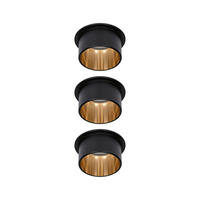 DECKENLEUCHTE 93379 6,8 cm  - Goldfarben/Schwarz, Basics, Metall (6,8cm) - Paulmann