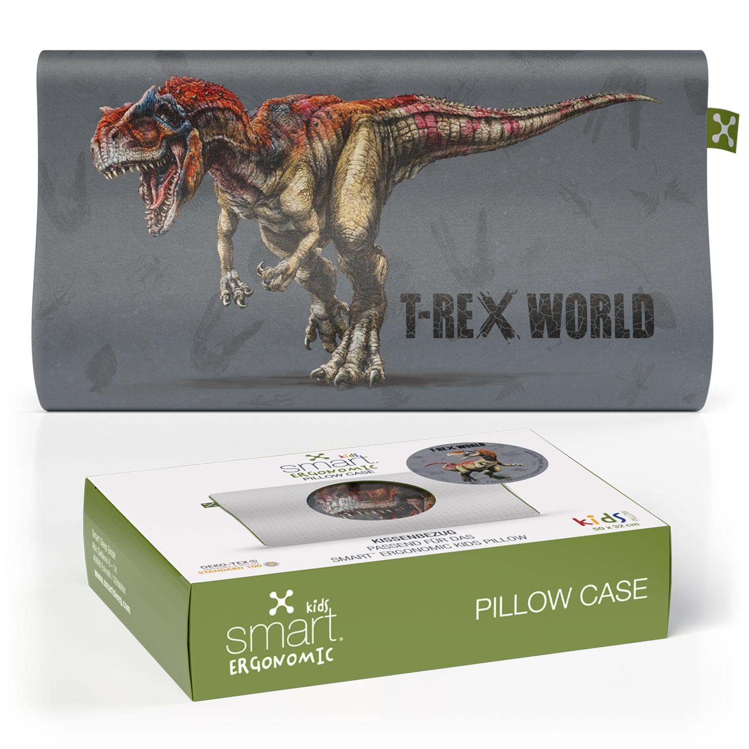 NACKENKISSENBEZUG KIDS ERGONOMIC  - Hellbraun/Grau, Basics, Textil (50/32cm) - Smartsleep