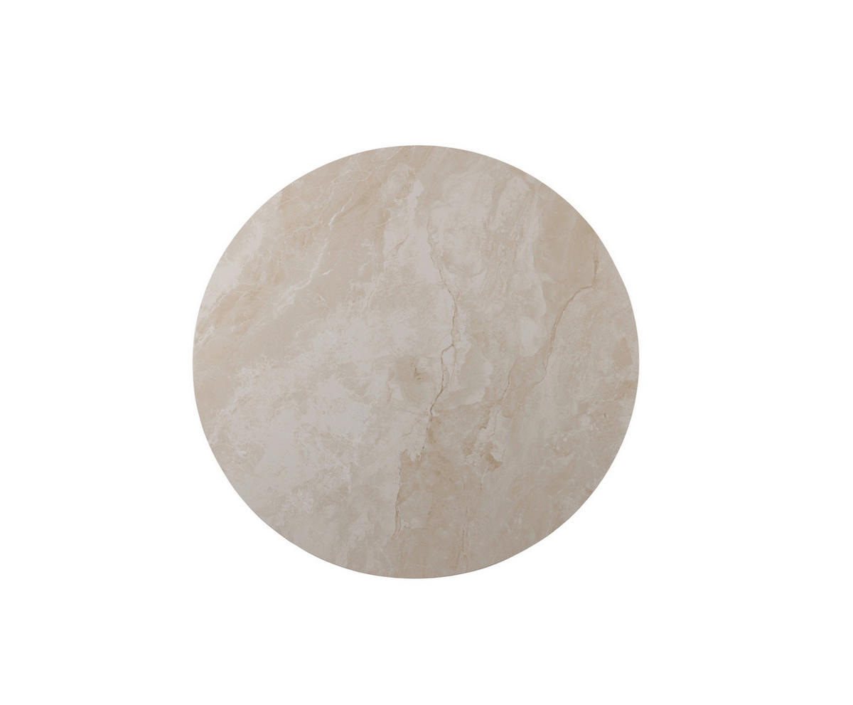 ESSTISCH  Metall, Keramik rund Schwarz, Beige  - Beige/Schwarz, Design, Keramik/Metall (120/120/76cm) - Stylife
