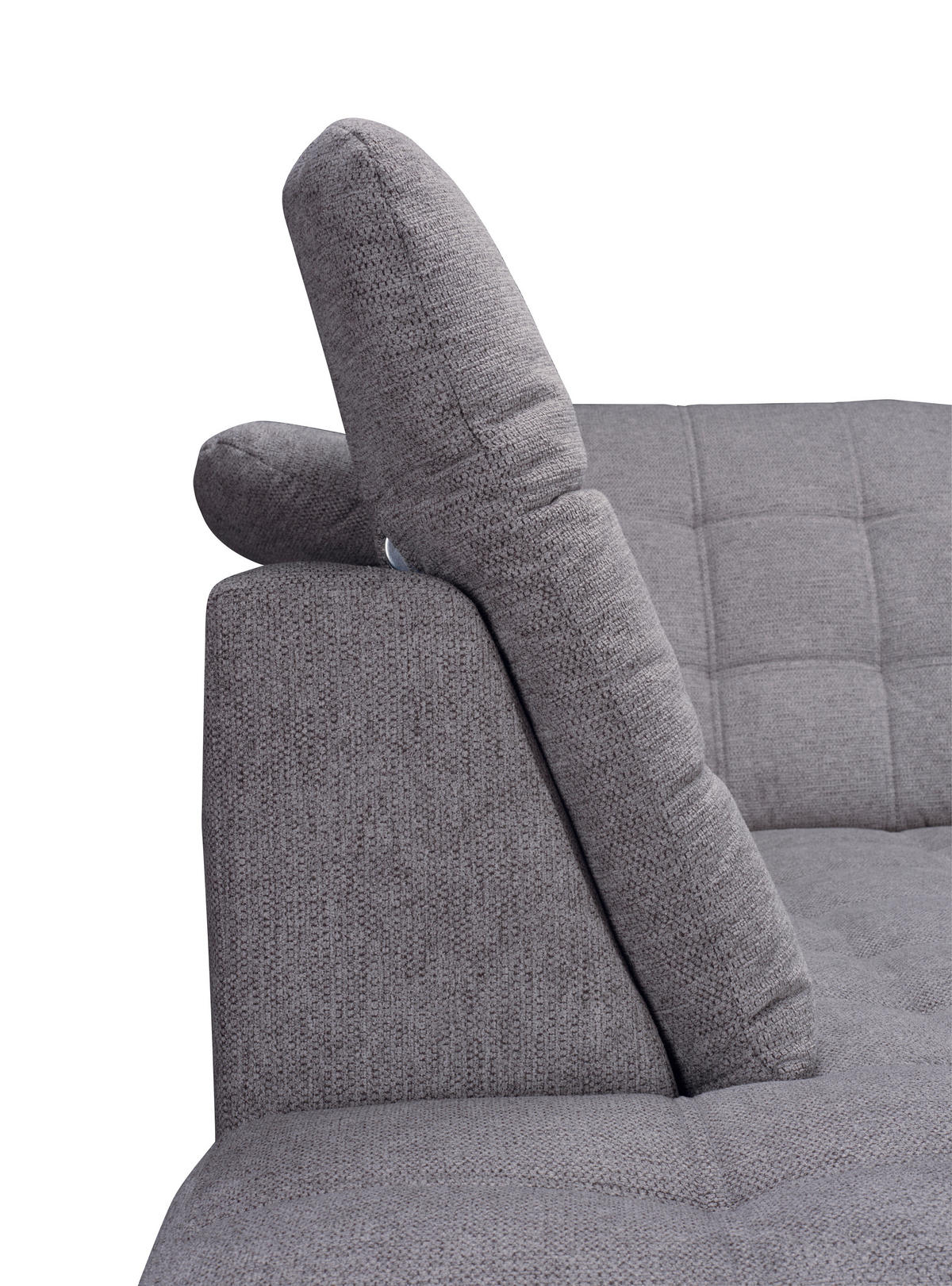 ECKSOFA Dunkelbraun Chenille  - Chromfarben/Dunkelbraun, KONVENTIONELL, Kunststoff/Textil (205/260cm) - Carryhome