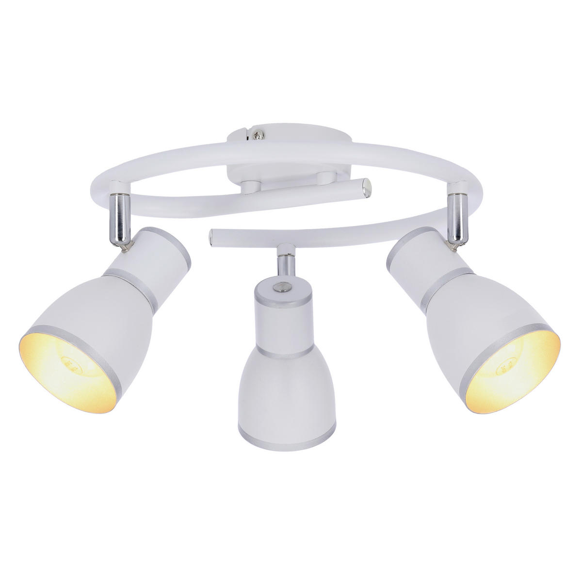 TAKLAMPA Fido 43/43/16 cm  - vit/kromfärg, Klassisk, metall (43/43/16cm)