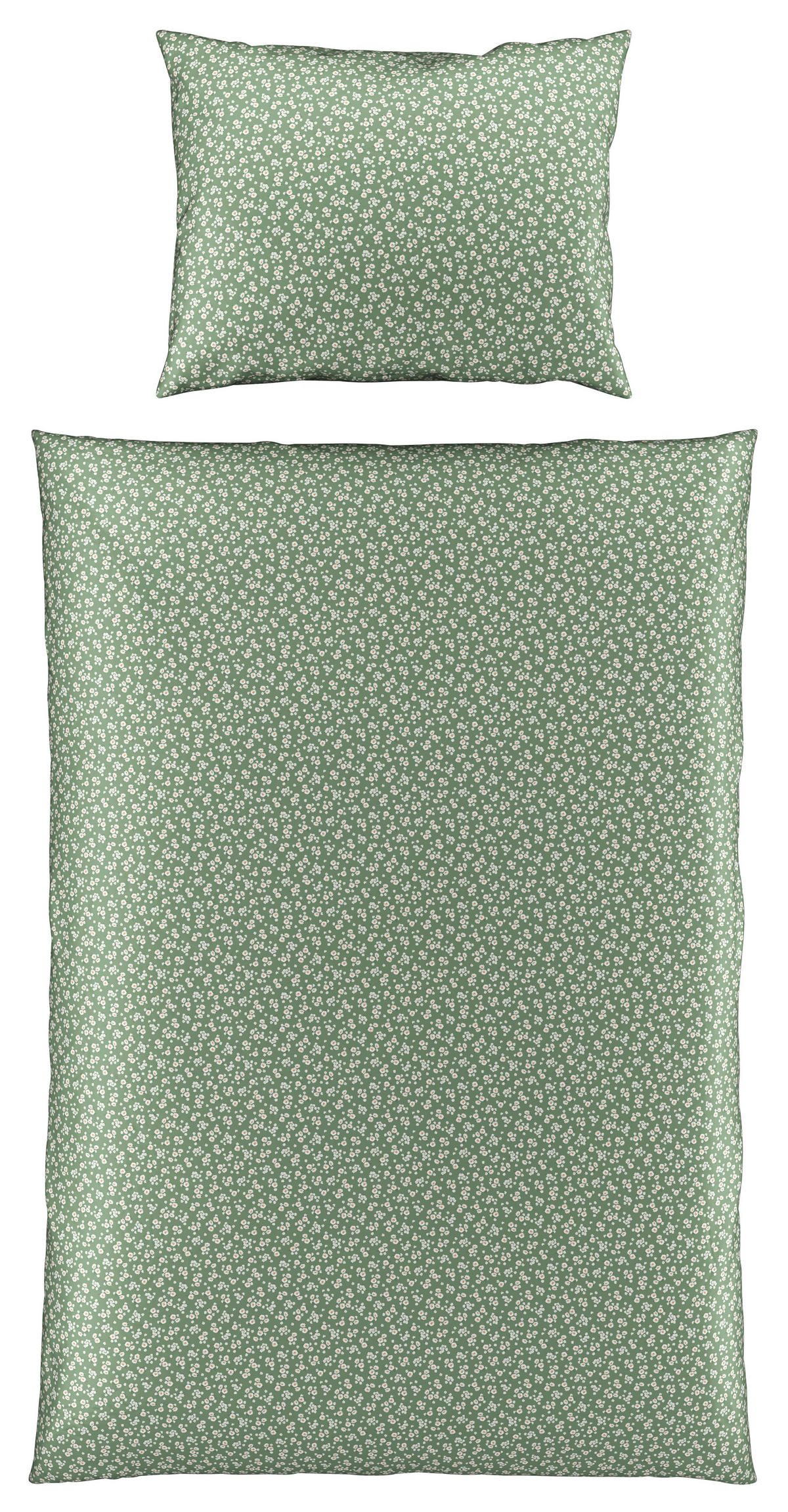 POVLEČENÍ, satén, zelená, 140/200 cm - zelená, Konvenční, textil (140/200cm) - Esposa