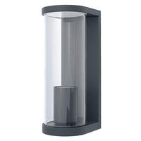 AUßENLEUCHTE 11,7/8,2/22,2 cm   - Dunkelgrau, Basics, Glas/Metall (11,7/8,2/22,2cm) - Osram