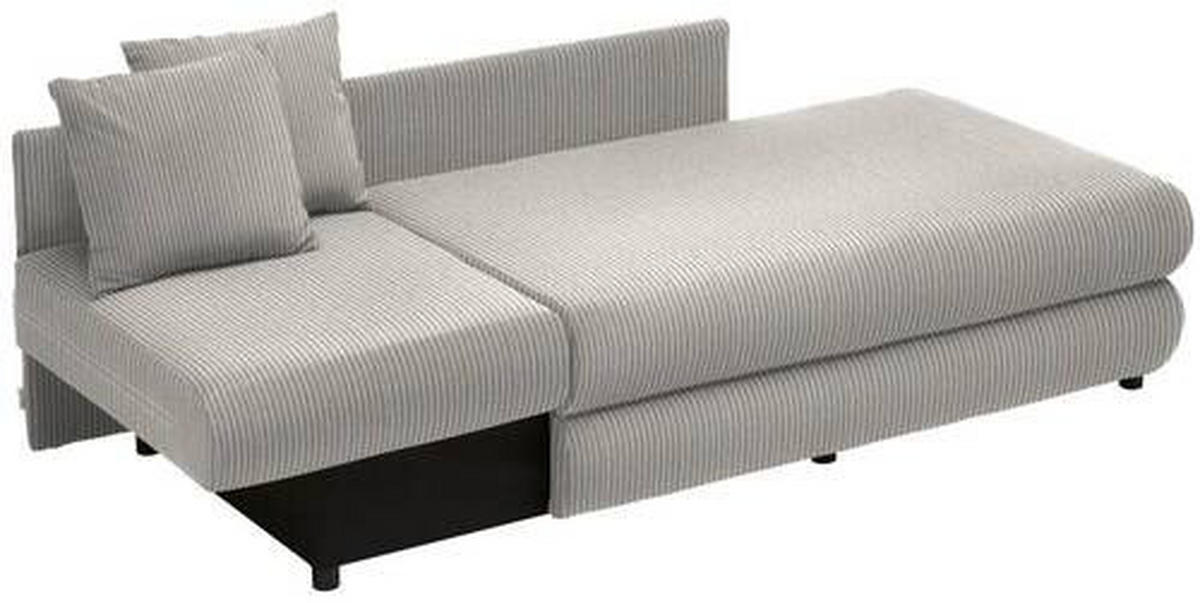 RÉCAMIERE Weiß Cord  - Schwarz/Weiß, Design, Kunststoff/Textil (171/71-88/93cm) - Cantus