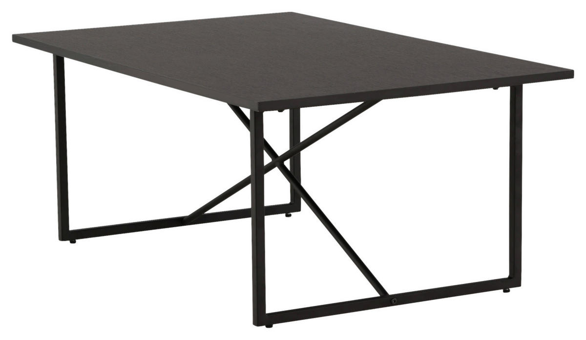 COUCHTISCH 110/70/45 cm rechteckig Schwarz  - Schwarz, Design, Holz/Metall (110/70/45cm) - Livetastic
