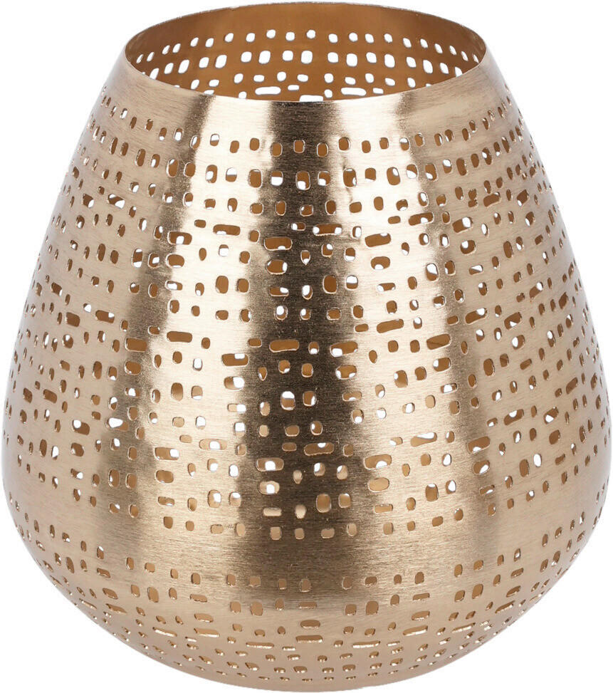 TEELICHTHALTER  - Goldfarben, Basics, Metall (15/15cm)