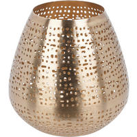 TEELICHTHALTER  - Goldfarben, Basics, Metall (15/15cm)