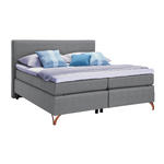 BOXSPRINGBETT 140/200 cm  in Grau  - Grau/Kupferfarben, KONVENTIONELL, Textil/Metall (140/200cm) - Esposa