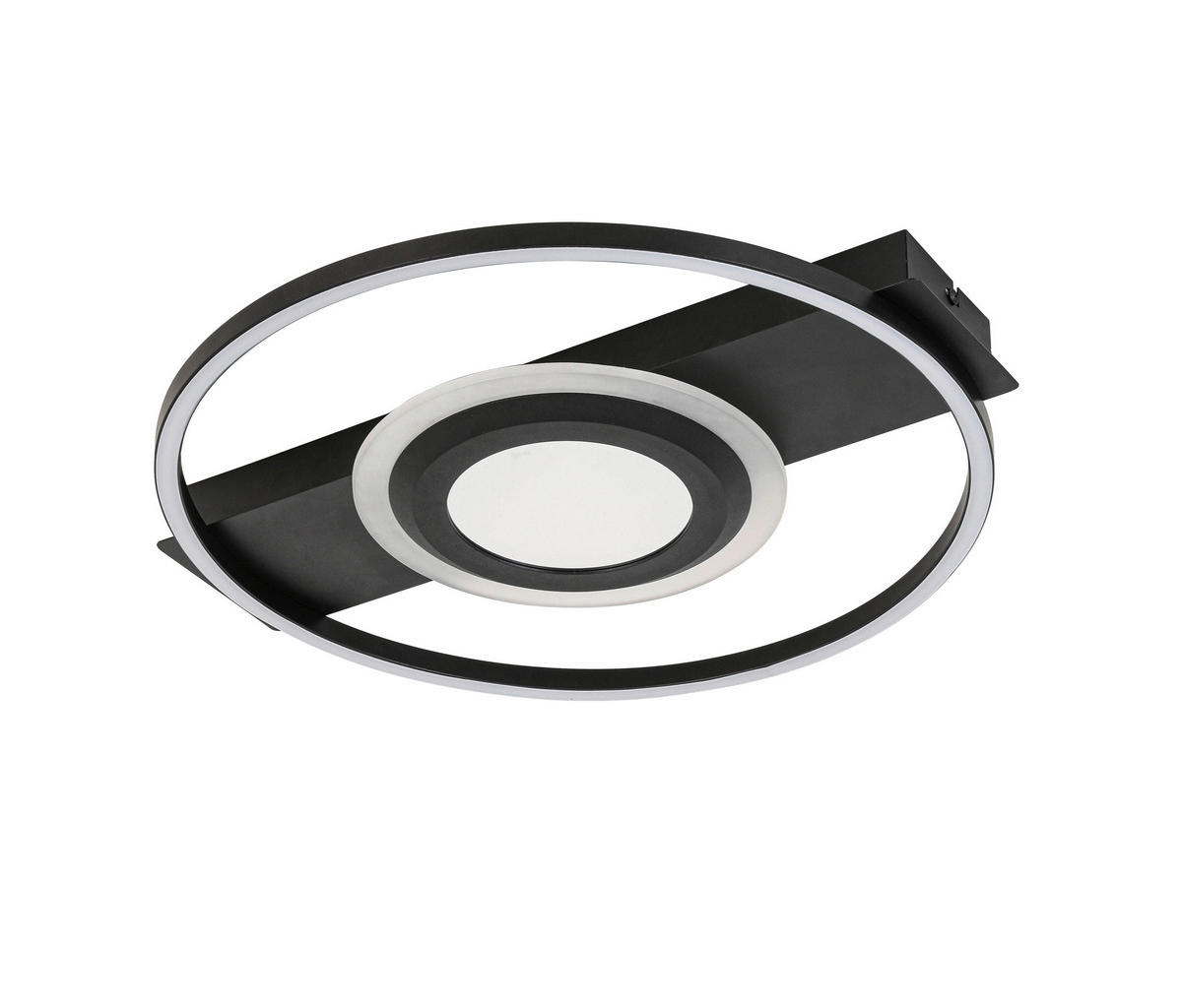 LED-DECKENLEUCHTE 42/40/6 cm   - Schwarz, Trend, Kunststoff/Metall (42/40/6cm) - Novel