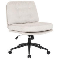 VRTLJIVI STOL les, kovina, umetna masa, tekstil bež  - črna/bež, Moderno, kovina/umetna masa (66/90/98/76cm) - MID.YOU