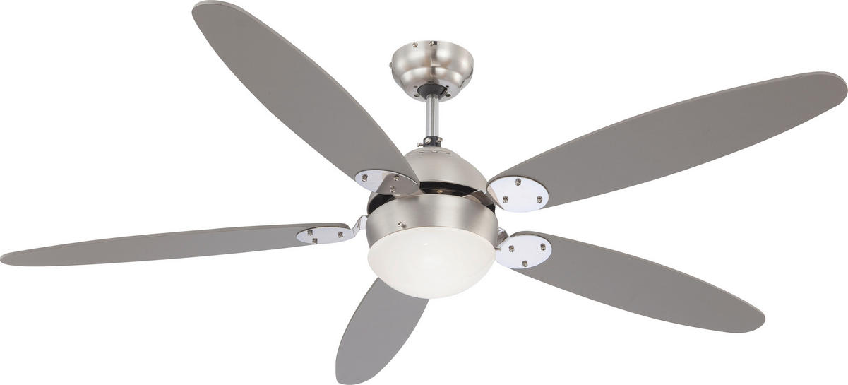 PLAFONSKI VENTILATOR   - boja bukve/siva, Osnovno, metal/pločasti materijal (132/40,6cm)