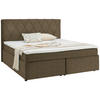 BOXSPRINGBETT 180/200 cm  in Hellbraun  - Hellbraun/Schwarz, Design, Kunststoff/Textil (180/200cm) - Xora