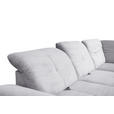 ECKSOFA in Cord Hellgrau  - Hellgrau/Schwarz, Design, Textil/Metall (242/313cm) - Xora