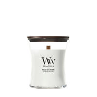 VONNÁ SVIEČKA  - biela, Basics, sklo (9.9/9.9/11.6cm) - WoodWick