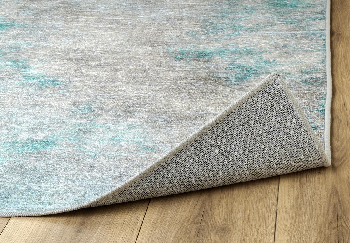 LÄUFER Ondea Onis 80/300 cm  in Grau, Türkis, Hellgrau  - Türkis/Hellgrau, Design, Kunststoff/Textil (80/300cm) - Lindorug