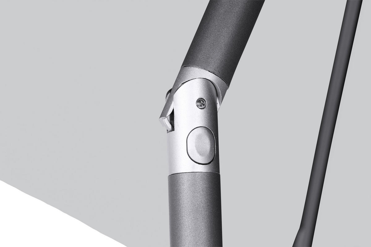 SONNENSCHIRM  300/300 cm  - Anthrazit/Grau, KONVENTIONELL, Textil/Metall (300/300cm) - Siena Garden