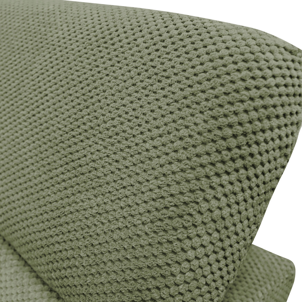 ECKSOFA OMEGA Grün Chenille Zierkissen, Bettkasten  - Schwarz/Grün, Design, Textil/Metall (280/186cm) - MID.YOU