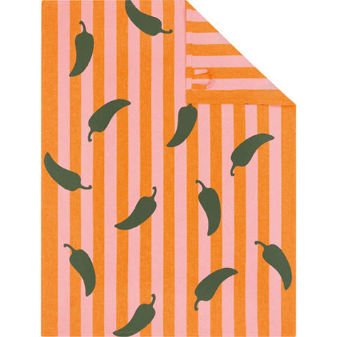 Cawoe Geschirrtuch Prints Grün, Orange, Rosa 50x70 cm