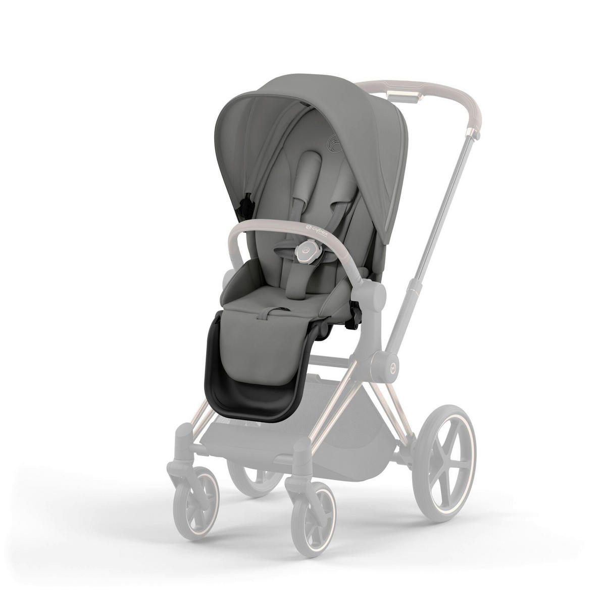 SPORTWAGENAUFSATZ  PRIAM  Mirage Grey  - Grau, Basics, Textil (92/60/109cm) - cybex PLATINUM
