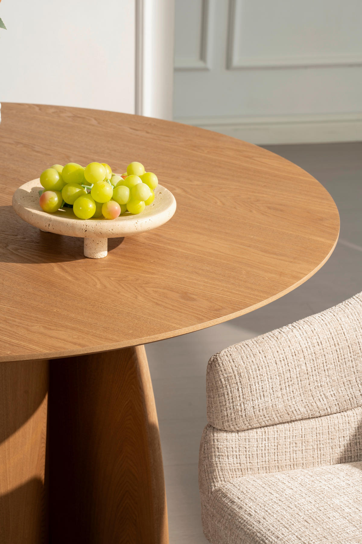 ESSTISCH Echtholz, Nachbildung  Holz, Holzwerkstoff rund Eichefarben  - Eichefarben, MODERN, Holz/Holzwerkstoff (120/75cm) - Livetastic