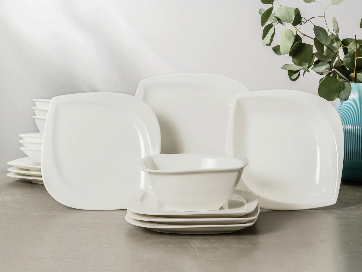 KOMBISERVICE Melbourne 16-teilig  - Weiß, Basics, Keramik - Creatable