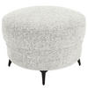 HOCKER Chenille Beige  - Beige/Schwarz, ROMANTIK / LANDHAUS, Textil/Metall (75/50/75cm) - Landscape
